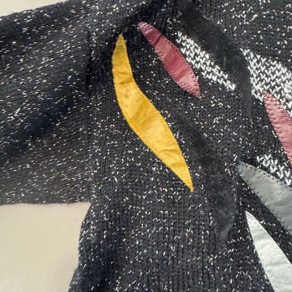 Vintage Hand Knit Women’s Sweater Shanghai China Size Large 80s Style - Picture 4 of 10